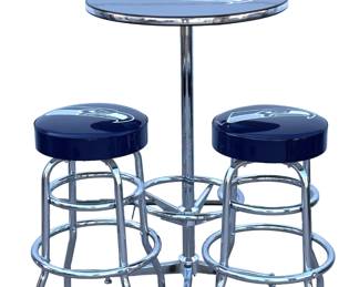 Official NFL Seattle Seahawks High-Top Bar Table & 2 Stools Set