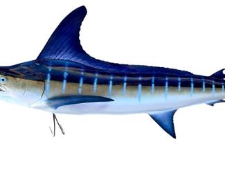 Impressive Blue Marlin Replica Fish Mount Wall Decor - 102in Long Nautical Art