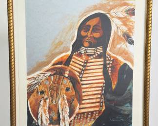 Jim Prindiville Sioux Native American Lithograph Print Signed #48/150