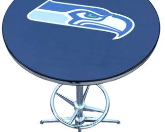 Official NFL Seattle Seahawks High-Top Bar Table & 2 Stools Set
