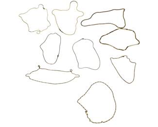 Vintage Assorted Gold. ToneChain Necklaces. - Lot of9, Various Styles