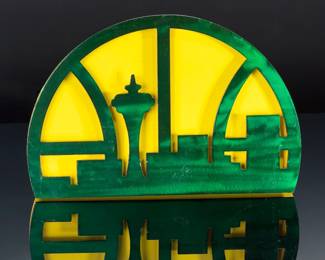 Vintage Seattle SuperSonics 3D Custom Metal Sign - High Quality NBA Memorabilia