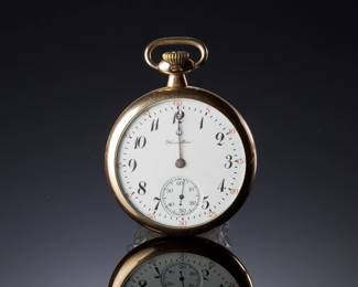 1919 Hamilton 974 17j 16s Gold-Toned Openface Pocket Watch - Non-Working