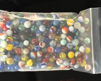 Large Bag of Vintage Assorted Glass Marbles - Collectible Variety
