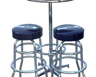 Seattle Seahawks Official NFL High-Top Bar Table & 2 Stools Set