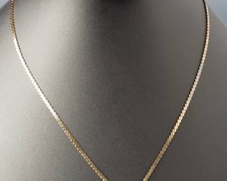 Lorenzo 18k Gold & Sterling Silver Pendant Necklace w/ Red Stone, 18in