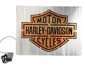 Brown's Custom Metalworks Harley Davidson LED Lighted Color Changing Sign