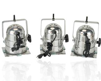 Pro Stage Lighting: Lot of 3 American DJ PAR 38 Halogen Fixtures