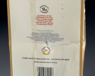 1992 UW Huskies Football Greats Sealed Trading Card Box - RARE Autographs!