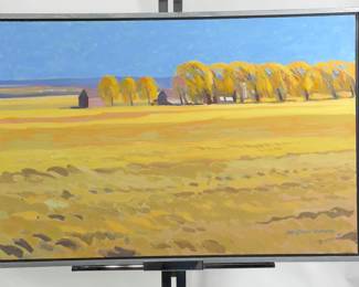 Lars-Birger Sponberg Original Oil Painting Country Meadow Landscape Art Signed 96