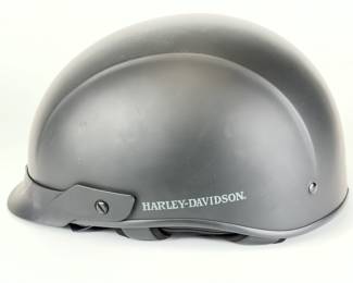 Harley-Davidson HD-J03 Half Helmet, Size XL - Matte Black with Visor, DOT