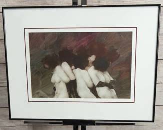 Original Borys Buzkij Oil Painting Figurative Abstract Art Framed