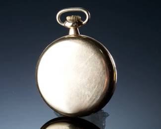 1919 Hamilton 974 17j 16s Gold-Toned Openface Pocket Watch - Non-Working