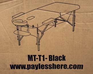 BestMassage MT-T1 Black Portable Folding Massage Table, New in Box