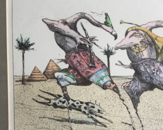 Bo Sterk Signed & Numbered 'Tuts Tooters' Lithograph Framed Print 4/55