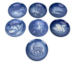 7 B&G Bing. &Grondahl Mother's Day Collector Plates 1971-1978 Animals