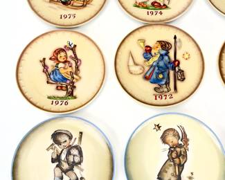 Vintage Hummel Collector Plates Lot (9) Goebel & Schmid Annual Series