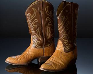 Tony Lama Men's 10D Teju Lizard Skin Cowboy Boots Western Style