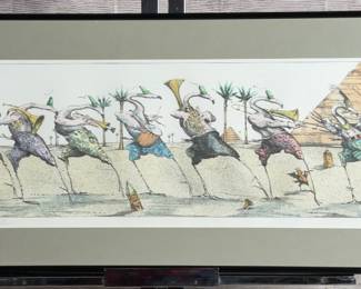 Bo Sterk Signed & Numbered 'Tuts Tooters' Lithograph Framed Print 4/55