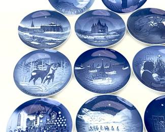 Vintage Danish B&G Bing & Grndahl Christmas & Olympic Porcelain Plates, Lot of 14