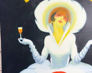 Vermouth Martini & Rossi SA Torino Vintage Poster Style Canvas Painting