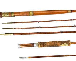 Lot of 2 Vintage. BambooFly Rods for Restoration South Bend 359 & H. Hildebrand Muenchen