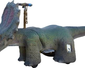 Vintage Crackerjax Scottsdale AZ Triceratops Dinosaur Coin-Op Arcade Ride