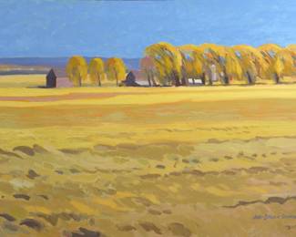 Lars-Birger Sponberg Original Oil Painting Country Meadow LANDSCAPE Art Signed 96