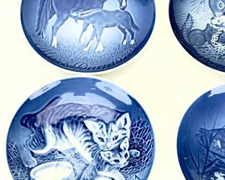 7 B&G Bing. &Grondahl Mother's Day Collector Plates. 1971-1978Animals
