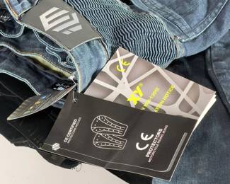 New ILM Protective Motorcycle Riding Jeans with CE Pads & Kevlar Lining, Size 34