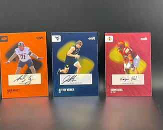 3 Autographed Football Cards