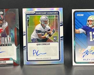 3 Autographed Football Cards