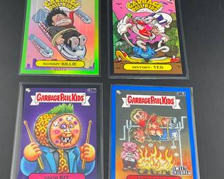 4 Numbered Garbage Pail Kids Green Day Cards