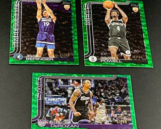 3 Numbered Basketball Cards