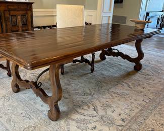 Gorgeous hardwood 8’
Dining table - Spanish colonial style
Perfect for a Mediterranean Home!!