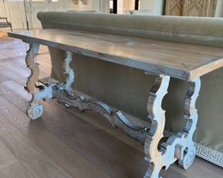 Spanish colonial
Style
Hand painted console table appx 5’6” - 6’ wide x appx 40” h