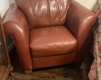 Leather club armchair