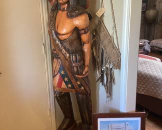 Hand carved Indian from, THE ELBOW ROOM, a beloved Dallas dive bar near Baylor Medical Center