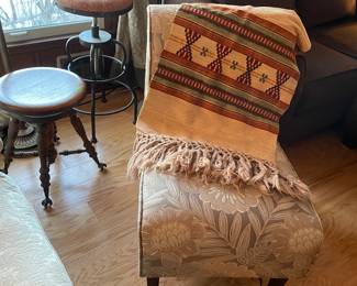 Occasional chair, Swedish throw