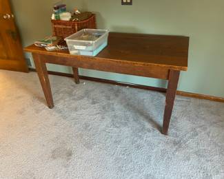 Wooden table…great for crafting!