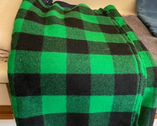 Green and wool fabric about 3-4 yards