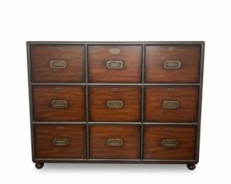 Theodore Alexander Campaign Style NineDrawer Chest third image