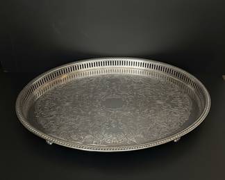 Leonard Silverplate Oval Serving Tray second image