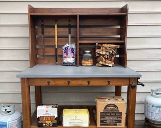 Outdoor Pizza Oven Cart with Accessories 