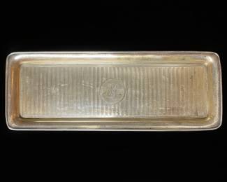 Sterling Silver Butter Dish Tray with Crest  S.B.  Co. second image