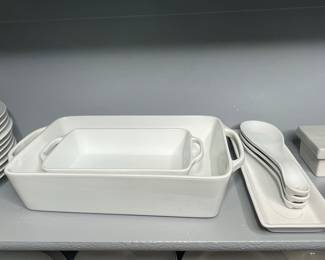 Crate  Barrel Porcelain Rectangular Baking Dishes