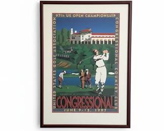 US Open Golf Poster  Congressional Country Club by Byron Huff