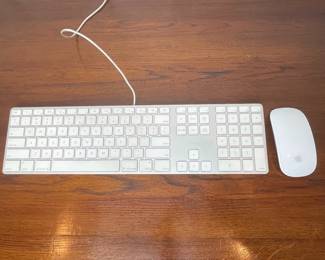 Apple A Wired Keyboard with Numeric Keypad and Magic Mouse