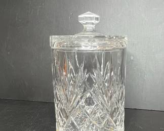 Cut Crystal Biscuit Jar with Lid