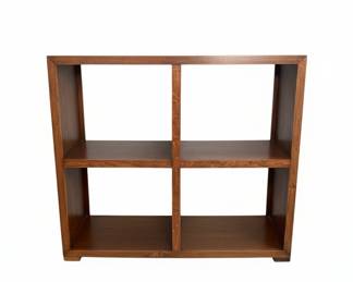 Wooden Bookshelf with Divided Sections